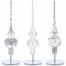 Ornate Silver Metal Rod Tree Topper Stand Display Stand 10 Inches