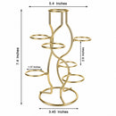 7-Ring 3-Tier Gold Wire Metal Sphere Crystals Egg Stand Holder Display 7.4 Inches