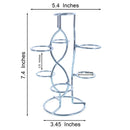 7-Ring 3-Tier Silver Wire Metal Sphere Crystals Egg Stand Holder Display 7.4 Inches (Taiwan)
