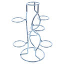 7-Ring 3-Tier Silver Wire Metal Sphere Crystals Egg Stand Holder Display 7.4 Inches