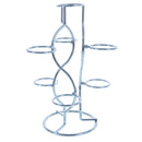 7-Ring 3-Tier Silver Wire Metal Sphere Crystals Egg Stand Holder Display 7.4 Inches
