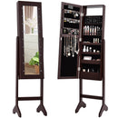 Mirrored Jewelry Cabinet Armoire Organizer w/ LED lights