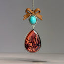 Tooled Turquoise Charm - Tumbler Handle Charm