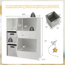 Kids Toy Storage Cabinet with Shelves-White