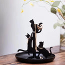 Kikkerland Black Cats Jewelry Holder Stand
