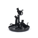 Kikkerland Black Cats Jewelry Holder Stand