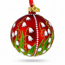1898 Lilies of the Valley Royal Glass Ball Christmas Ornament 3.25 Inches