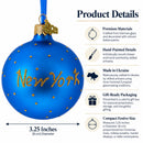 Times Square, New York City Glass Ball Christmas Ornament 3.25 Inches