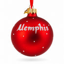 Memphis, Tennessee Glass Ball Christmas Ornament 3.25 Inches