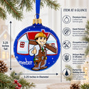 Carpenter Glass Ball Christmas Ornament 3.25 Inches