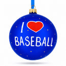 Baseball Glass Ball Christmas Ornament 4 Inches