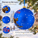 I Love Houston, Texas Glass Ball Christmas Ornament 4 Inches