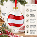 Flag of Austria Glass Ball Christmas Ornament 3.25 Inches