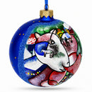 Marc Chagall's 1911 "I And The Village" Masterpiece Glass Ball Christmas Ornament 4 Inches