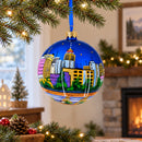 Fresno, California, USA Glass Ball Christmas Ornament 4 Inches