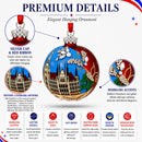 Marienplatz in Munich, Germany Glass Ball Christmas Ornament 3.25 Inches