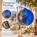 Statue of Zeus in Olympia, Greece Glass Ball Christmas Ornament 4 Inches