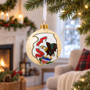 Illinois State, USA Glass Ball Christmas Ornament 4 Inches