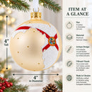 Florida State, USA Glass Ball Christmas Ornament 4 Inches