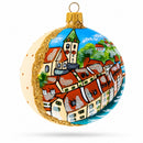 Old City, Bern, Switzerland Glass Ball Christmas Ornament 4 Inches