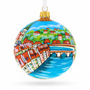 Old City, Bern, Switzerland Glass Ball Christmas Ornament 4 Inches