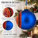 Fire Department Glass Ball Christmas Ornament 4 Inches