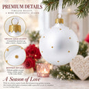 Valentine's Day Colorful Hearts Design Glass Ball Christmas Ornament 3.25 Inches