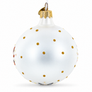 Ukrainian Petrykivka Painting Glass Ball Christmas Ornament 4 Inches