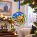 Institute of Arts in Detroit, Michigan Glass Ball Christmas Ornament 3.25 Inches