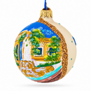 Institute of Arts in Detroit, Michigan Glass Ball Christmas Ornament 3.25 Inches
