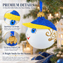 Boy in the Hat Glass Ball Christmas Ornament 3.25 Inches