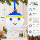 Boy in the Hat Glass Ball Christmas Ornament 3.25 Inches