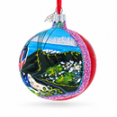 Table Mountain Aerial Cableway, Cape Town, South Africa Glass Ball Christmas Ornament 3.25 Inches