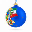 Mexico Glass Ball Christmas Ornament 4 Inches