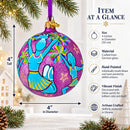 Cheerleaders Team Glass Ball Christmas Ornament 4 Inches
