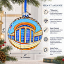 Abraham Lincoln Presidential Library and Museum, Springfield, Illinois Glass Ball Christmas Ornament 4 Inches