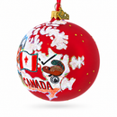 Travel to Canada Glass Ball Christmas Ornament 4 Inches