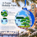 Moorhead Visitors Center, Fargo, North Dakota Glass Ball Christmas Ornament 3.25 Inches