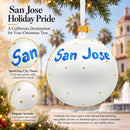 Winchester Mystery House, San Jose, California Glass Ball Christmas Ornament 4 Inches