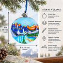 Moraine Lake near Banf, Alberta, Canada Glass Ball Christmas Ornament 4 Inches