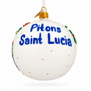 The Pitons, St. Lucia Glass Ball Christmas Ornament