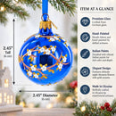 1901 Kelch Apple Blossom Royal Glass Ball Christmas Ornament 2.4 Inches