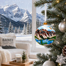 Banff National Park, Alberta, Canada Glass Christmas Ornament