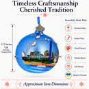 Gateway Arch, St. Louis, Missouri Glass Christmas Ornament