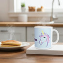 Personalized Ceramic Unicorn Tea & Coffee Mug: 11oz White Cup, Custom Name Gift