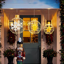 3 Pieces Pre-Lit Lantern Balls with 732 Bright LED Lights and Ground Stakes