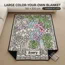 Jungle Doodle Reversible Oxford Fabric And Flannel Soft Blanket