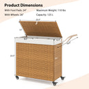 Laundry Hamper with Wheels and Lid