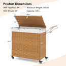 Laundry Hamper with Wheels and Lid