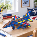F-16 Fighter Plane Model Kit - Wooden Laser-Cut 3D Puzzle (23 Pcs)